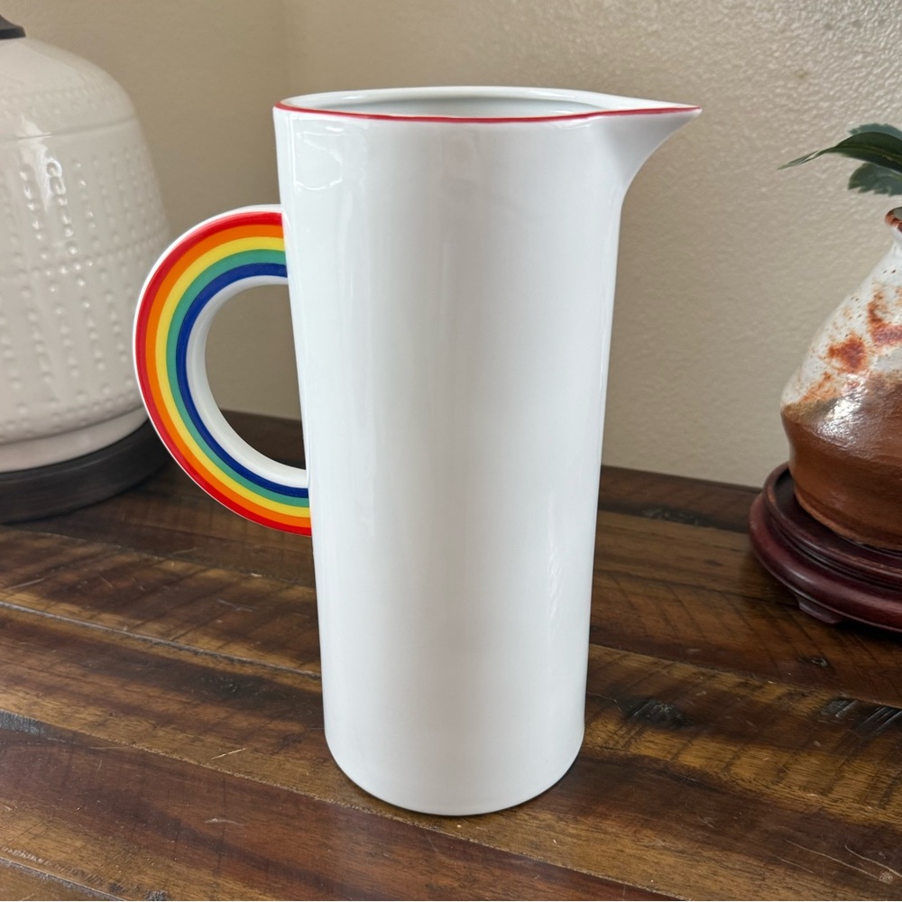 70s Vandor Imports Japan Rainbow Porcelain Pitcher Cloud Rare HTF MCM Vintage